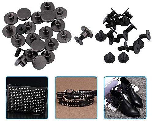20 remaches de cuero para manualidades, suministros de reparaci¨®n de 5 mm/8 mm