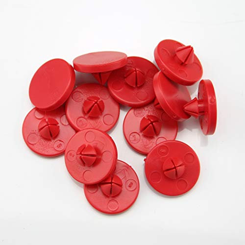 12 Stück rot Gummidämpfer/Antivibrationsfüsse für Kennzeichenhalter Vibrations- und Lackschutz