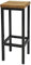 1 Original-BestLoft® Barhocker New York Handmade Industriedesign Loft Stahl Holz Eiche massiv (Hell Natur, 65cm)