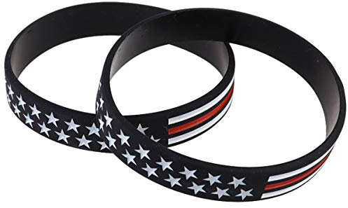 PRETYZOOM 2 Stück Amerikanische Flagge Armbänder Unabhängigkeitstag Denkmal Silikon Armband Präsidentschaftswahl Jubel Armband für Frau Mann Erwachsene Kinder