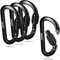 CLIFFORD Mini Karabiner I 120 Kg Belastbarkeit I Carabiner Schlüsselanhänger aus robustem Aluminium 6082 I Schlüsselkarabiner I Karabinerhaken Klein Schwarz für Schlüsselbund, Schlüsselringe, Camping