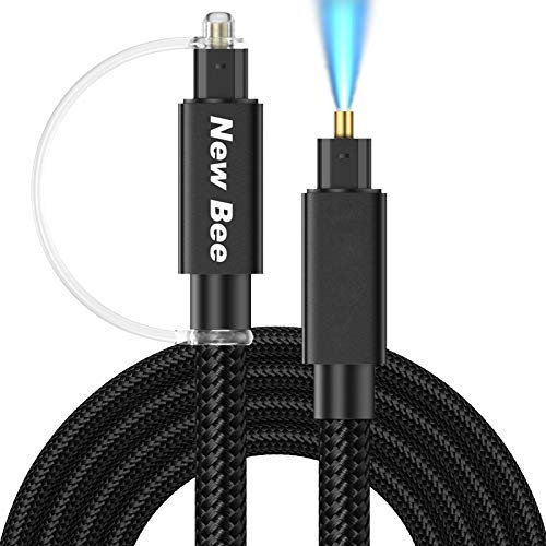New bee Optisches Kabel Toslink Kable 3m Digitales Optisches Audio Kabel für LG/Samsung/Sony/Philips Soundbar, HiFi-System, Stereoanlage, Heimkino, Audio Systeme (3m/10ft)