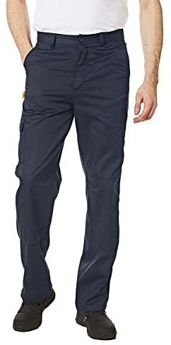 Iron Mountain IMPNT100 Workwear Mens Heavy Duty Multi Pocket Knee Pad Pocket Cargo Trousers, Navy, 30W/29L