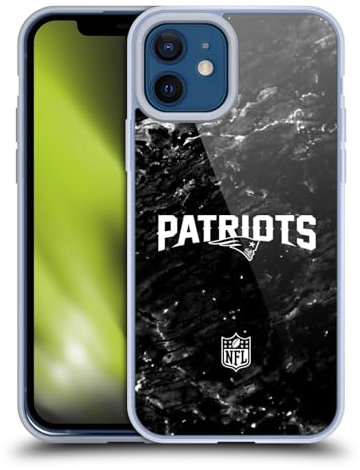 Head Case Designs Offizielle NFL Marmor New England Patriots Artwork Soft Gel Handyhülle Hülle kompatibel mit Apple iPhone 12 / iPhone 12 Pro