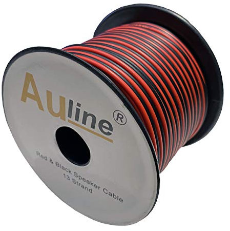 30m of Auline Speaker Cable 13 Strand for Surround Sound Hifi Car Audio System (Red & Black)