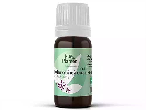 RUE DES PLANTES - Huile essentielle de marjolaine à coquilles bio 10ml - 100% Pure et Naturelle - HEBBD et ECOCERT