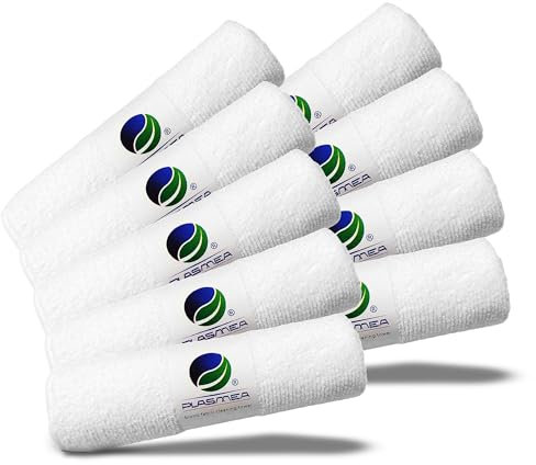 Paño de limpieza PLASMEA con fibra biónica - limpieza sin gérmenes ni arañazos - utilizar sólo con agua - respetuoso con el medio ambiente, 9 paños