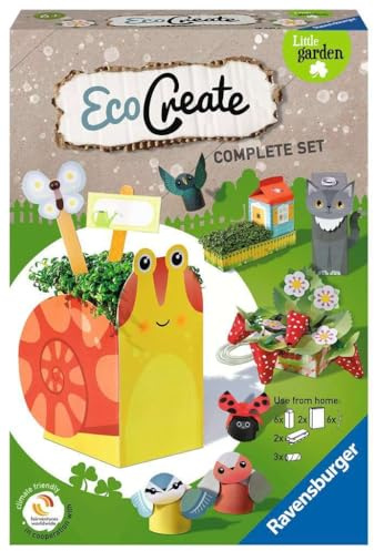 Ravensburger EcoCreate 18441 Little Garden DIY Bastelset für Kinder ab 6 Jahren - Geburtstagsgeschenke, Deko selber basteln