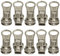 AERZETIX - C62937-10er-Pack Schieber Nr. 5 selbsthemmend für reißverschlüsse mit zähnen aus Kunststoff oder Metall - Farbe: Silber - aus Metall - für jacken mäntel röcke und Kleider