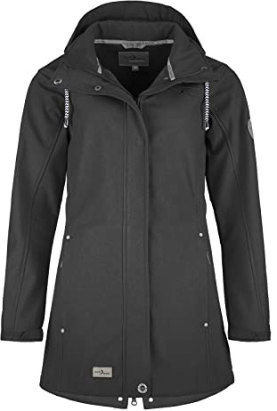 Blue Wave Damen Softshellmantel Biggi - Softshelljacke Outdoor-Jacke Mantel Softshell