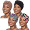 DRESHOW 4 Stücke Afrikanischen Turban für Damen Soft Vorgebunden Knot Mode Plissee Turban Hut Mütze Kopfwickel Schlafmütze