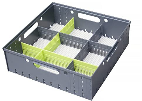 Purvario Staubox Stauleistensystem Inkl. 4 Stauleisten, Größe:Standard Frozen - weiß