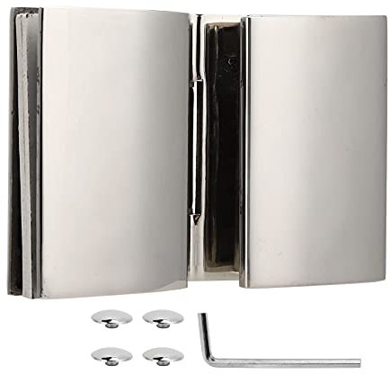 LekLai Glastürscharnier, Badezimmertürscharnier, Badezimmer-Klemmclip, Edelstahltür, elegant dick for gehärtete Glastüren for Möbelscharniere