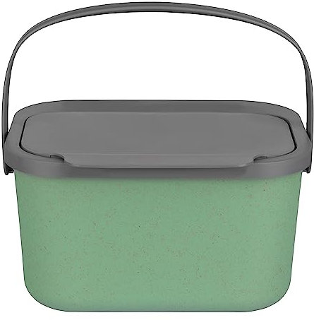 Go Practic Sistema de separación de residuos para la separación de residuos en la cocina, sistema de residuos con tapa de clic, cesta de basura con tapa, cubo de basura, sistema de separación de