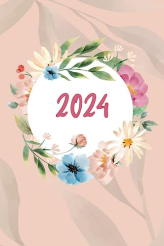Kalender 2024: Kompakter Jahresplaner Wochenübersicht | A5 | Januar bis Dezember | Ferien, Feiertagen Monatsübersicht und vieles mehr | Organizer und Zeitplaner für 1 Jahr | Blumenzauber Bunt