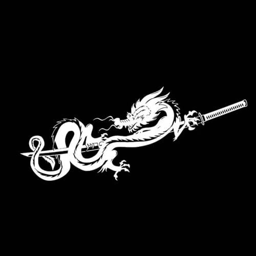 FAiruo Außenzubehör Aufkleber Persönlichkeit Auto Aufkleber Drache Samurai Symbol Vinyl Aufkleber Motorrad PVC (Farbe: B, Größe: 18 cm x 8 cm)