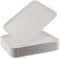 ZOENHOU Paquete de 10 bandejas de comida rápida de 16 x 12 pulgadas, bandeja rectangular de plástico para servir restaurantes, bandejas de plástico para servir alimentos, color blanco