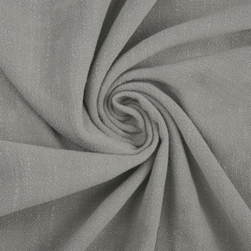 Textrend Leinen mit Viskose - Stoff zum Nähen - Textilien - Stoffe Meterware - Textilien 1x1.35m (Grau)
