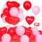 60 Stück Rot Liebe Herzballons, Rot und Rosa Latex Valentinstag Luftballons für Hochzeitstag, Verlobung, Geburtstag, Valentinstag Deko