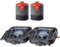 KEMPER - Réchaud gaz pliable 2 feux 4600 W Bruleur Acier inoxydable + 2 cartouches de gaz 7/16