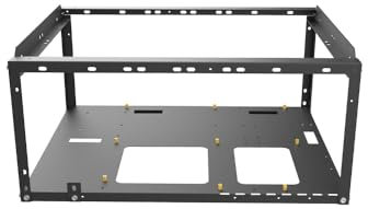 Egowz DIY Computergehäuse PC Rahmen Desktop Chassis Stapelbar Rack Ständer Open Air Testbench Passend für ATX ITX M-ATX E-ATX Motherboard, Schwarz