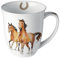 Ambiente Becher Porzellan Wilde Pferde, Tiere/Planzen Kollektion/Tee/Kaffee Tasse, Porzellan/Ideal Als Geschenk
