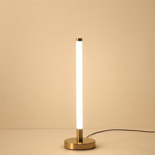 LED Tischlampe,Tischleuchte,3 Farbtemperaturen,Metall Tischlampe Nachttischlampe Nachtisch Lampen Zylinder Rund Kreativ für Schlafzimmer kinderzimmer Bar Restaurant Büro Vintage Gold Warmweiß