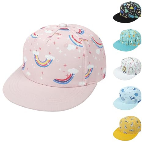 QIYIENDIAN Niños Gorra de Béisbol Ajustable Sombrero Protección Solar Sombreros para el bebé Niñas Niños(Rainbow2-4Y)