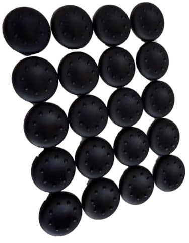 UPONEW 20 tapas de silicona de repuesto para control táctil para PS3, PS4, PS5 (negro)
