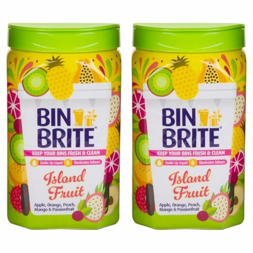 JMS we create smile Bin Deodorizer (Set of 2) Fruity Fresh Apple, Peach, Orange, Mango, & Passionfruit Scented Powder Odour Destroyer Neutraliser Multi-Purpose Cleaner - 500gm