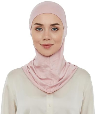 ihvan online, Hijab Unterkappe, Nackenabdeckung Unter Kopftuch Hijabs, Kopfbedeckungen für Frauen, Muslimischer Turban, Rosa
