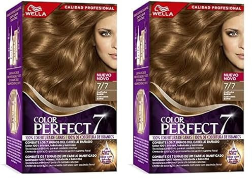 Wella Color Perfect - Tinte de Coloración Permanente para un Cabello Hidratado y Luminoso- Tono Castaño Bambi (Paquete de 2)