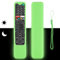 Custodia per Telecomando in Silicone Compatibile Con Sony TV RMF-TX500E RMF-TX520U RMF-TX600E RMF-TX621E RMF-TX500P Telecomando Vocale Copertura Protettiva Antiurto Con Verde Fluorescente e Cordino
