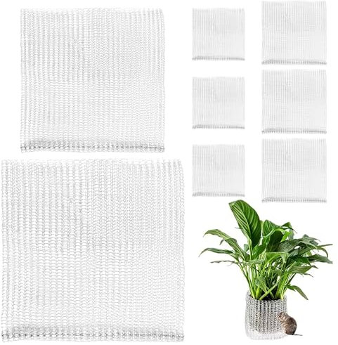 Viitech 8 Stück Wurzelschutzkörbe Edelstahl, Metallnetzbeutel aus Edelstahl Widerstehe, Pflanzenwurzeln Baumwurzeln Samen Schützen für Draußen Rasen Bauernhof Gartenhöfe (25 * 23cm+35 * 35cm)