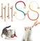 2 Giochi per gatti con erba gatta – Gioco interattivo con 2 corde per masticare e 4 bastoncini di catnip gatti – Favorisce la cura dentale e l'autointrattenimento – Perfetto per attivi.