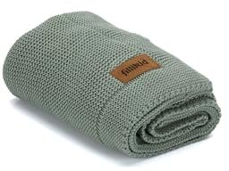 Fillikid Babydecke Strick 80x100 cm | Baby Erstausstattung Neugeborene | Kuscheldecke aus Baumwolle für Stubenwagen & Babybett | Atmungsaktiv & pflegeleicht | Ideal im Herbst & Winter