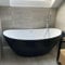 Maya - Baignoire Îlot Ovale Noir en Acrylique 150cm - Design Moderne