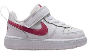 Nike Jungen Court Borough Low Recraft (Td) Sneaker, Platinum Tint/Sweet Beet/White, 27