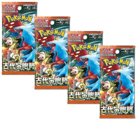 Pokémon TCG Ancient Roar Booster Packs x4 | Japanese Pokemon Paradox Rift Packs | Japanese Pokemon Boosters | Titan Authenticated
