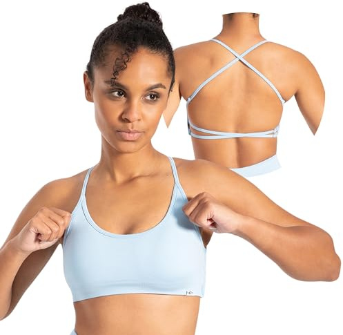 SMILODOX Sport BH Damen Sena, Shaped Fit mit offenem Rücken & überkreuzten Trägern, Ohne Bügel, elastischer Bund, Push Up BH, atmungsaktives Material – ideal für leichtes Training & Freizeit