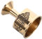 TOPPERFUN coppa dell'acqua santa ciotola per offerte in ottone bicchiere da cocktail calice medievale tazza di calice di vino arredamento rinascimentale coppa medievale D'oro