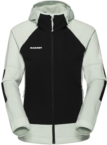 Mammut Damen Massone ML Hoodie Jacke, silver sage-black, L