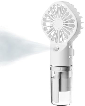 16x7x4 Cm Ventilateur Brumisateurs Portable, Mini Ventilateur À Main With Fonction Humidification, À 4 Vitesses, USB Rechargeable, Pour Voyage, Extérieur, Bureau, Maison