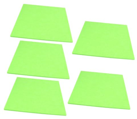 Milisten 5pcs Felt Acoustic Absorption Panels with Self-adhesive Backing for Easy Installation, Sound Absorbing Felt Panels for Music Rooms and Ktv, Fashionable Green Soundproofing Wall
