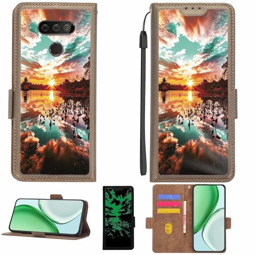 Aroepurt hülle Kompatibel Für Lg Harmony 4 K41 Hülle Case Handyhülle Schutzhülle [Mit 9H Härte HD Schutzfolie][RFID-Blockierung][Dunkler Leuchteffekt] LPT-FJ