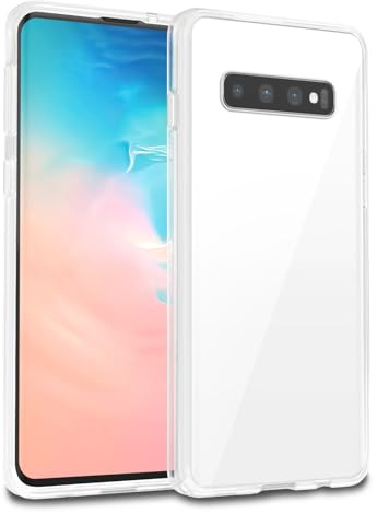 Liisooka Hülle für Samsung Galaxy S10, Militärische Ultra Slim Handyhülle, Nie Vergilbung, Kratzfeste, Harte PC-Rückseite Case, Stoßsichere Transparente Schutzhülle, Durchsichtig