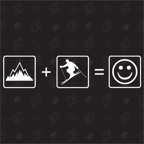 speedwerk-motorwear Berge + Ski = Smile - Sticker