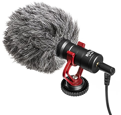 Boya by de MM1 condensador Micrófono de radio Sistema de micrófono lavalier de micrófono dual Channel Shotgun kardiode Micrófono Sistema para DSLR Cámara de vídeo videocámara Smartphone iPhone PC