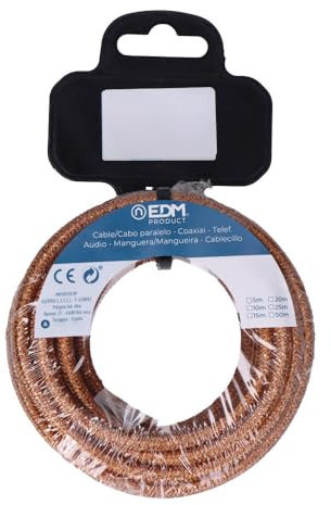 EDM-Kabel für elektrische Installation, 2 x 0,75 mm, hellbraun, 5 m