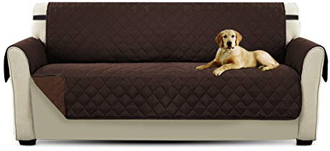PETCUTE Sofaschoner Hund 3 sitzer sofabezüge sofaüberzug Sofa Schutz Abdeckung Sofaüberwurf Braun